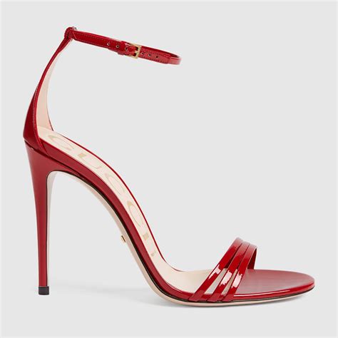red leather gucci heels